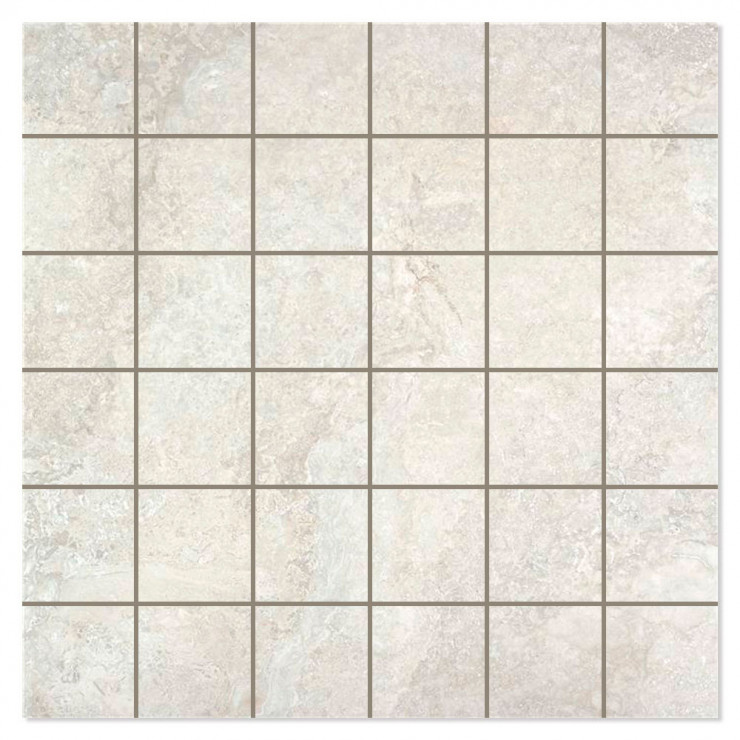 Marmor Mosaik Klinker Rockstone Lysegrå Mat 30x30 (5x5) cm-0